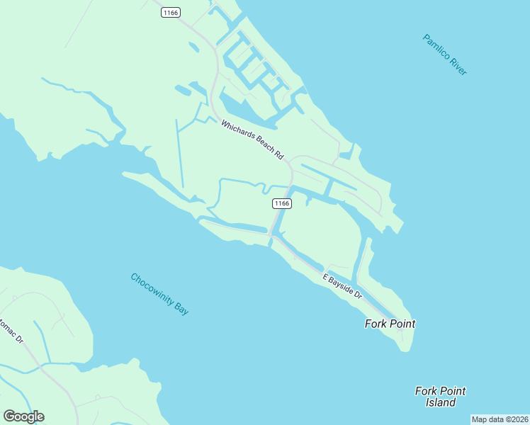 map of restaurants, bars, coffee shops, grocery stores, and more near Bay Shore Drive in Chocowinity