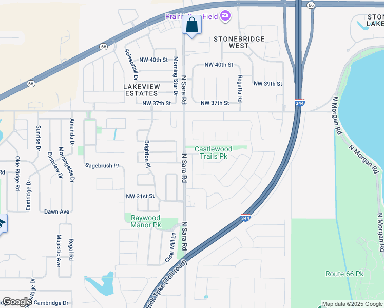 map of restaurants, bars, coffee shops, grocery stores, and more near Slate River Drive in Oklahoma City