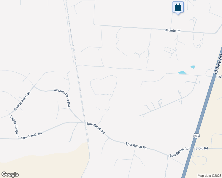 map of restaurants, bars, coffee shops, grocery stores, and more near 91 Camino San Lucas in Lamy