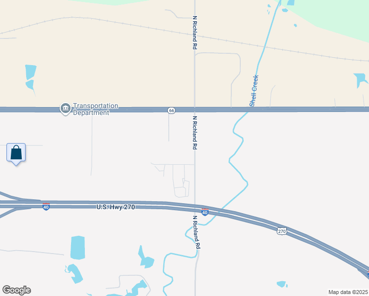 map of restaurants, bars, coffee shops, grocery stores, and more near 3424 Shell Lane in Yukon