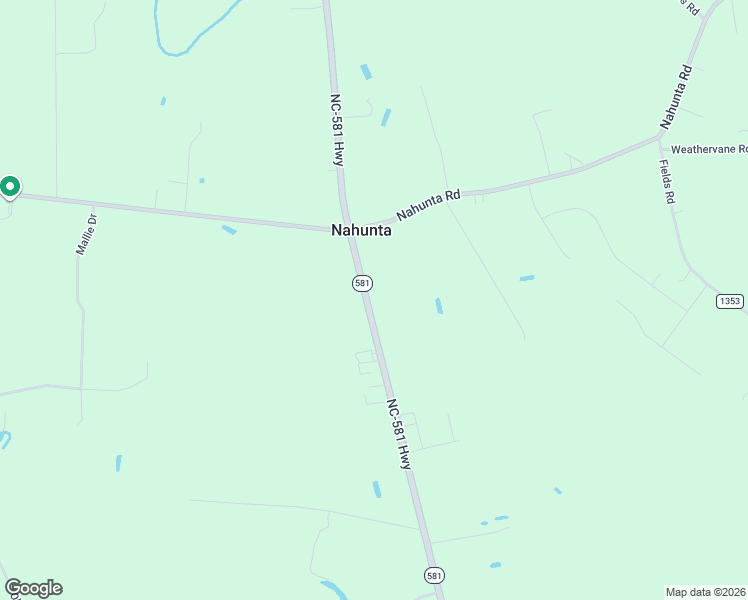 map of restaurants, bars, coffee shops, grocery stores, and more near 2472 North Carolina 581 in Fremont