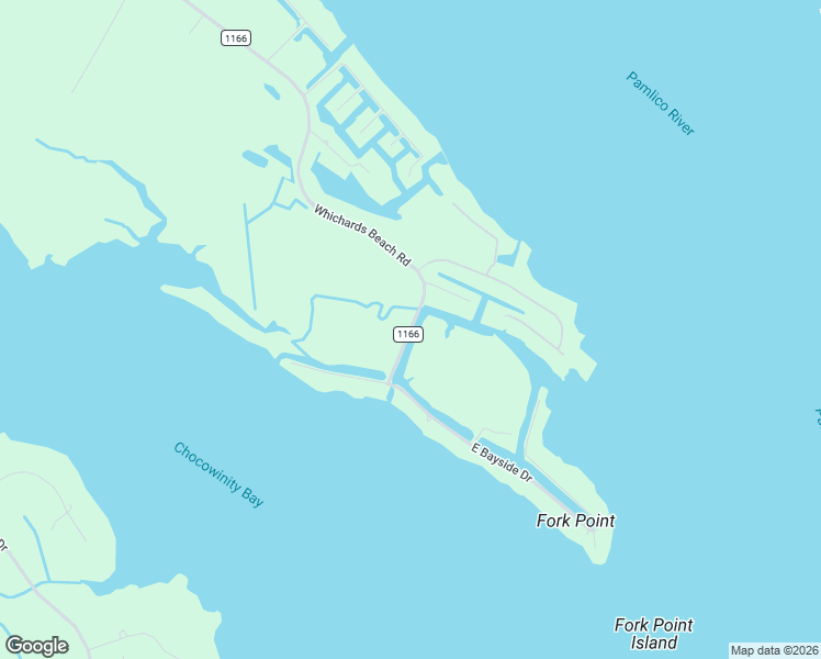 map of restaurants, bars, coffee shops, grocery stores, and more near Bay Shore Drive in Chocowinity