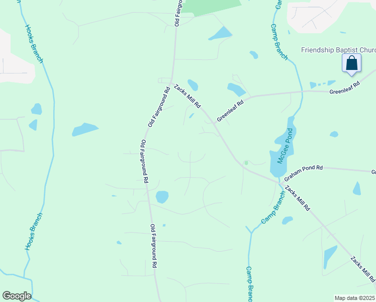 map of restaurants, bars, coffee shops, grocery stores, and more near Hillview Drive in Johnston County