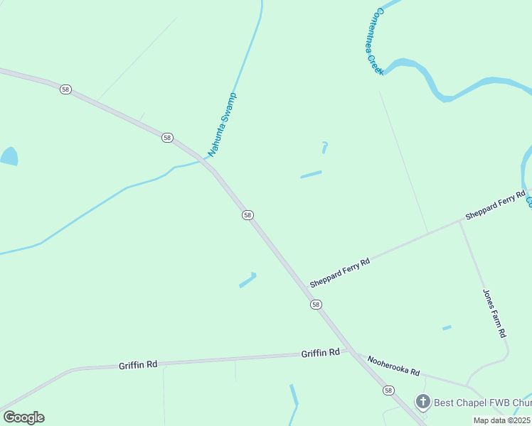 map of restaurants, bars, coffee shops, grocery stores, and more near 4284 North Carolina Highway 58 in Snow Hill