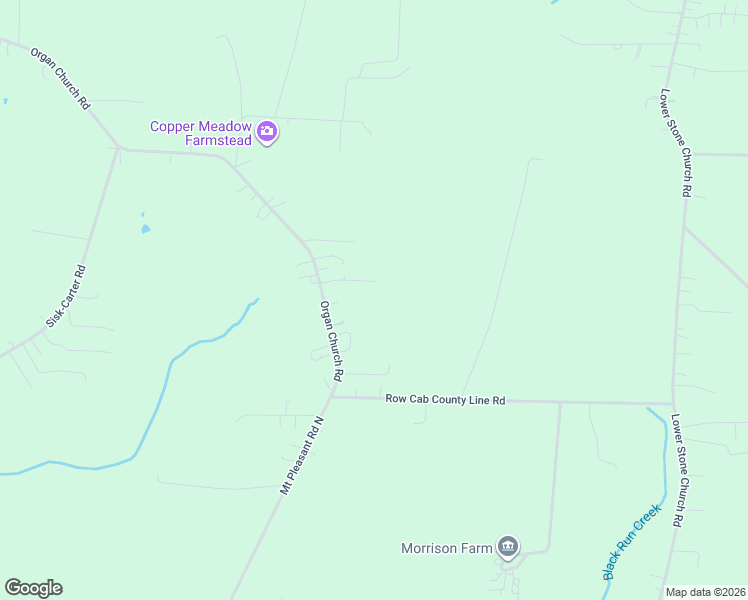 map of restaurants, bars, coffee shops, grocery stores, and more near 3645 Organ Church Road in Rockwell