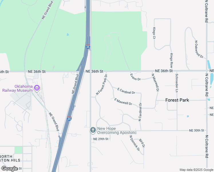 map of restaurants, bars, coffee shops, grocery stores, and more near 3506 North Forest Park Drive in Forest Park