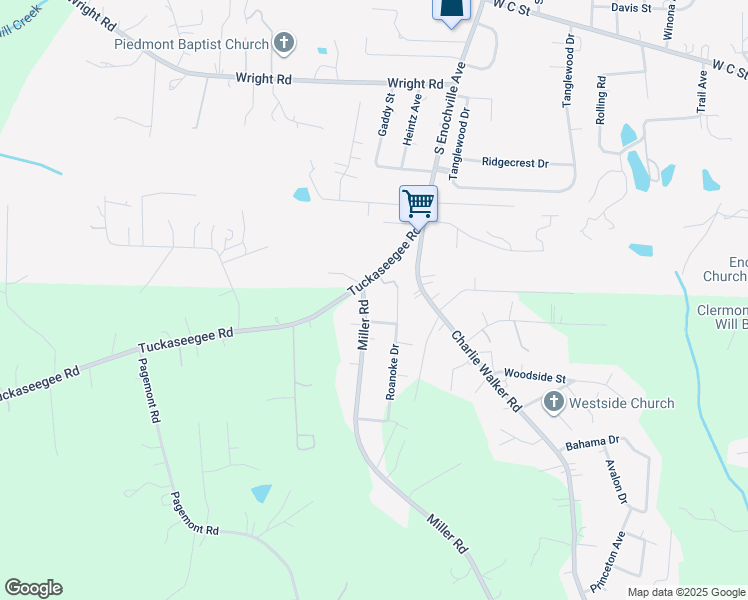 map of restaurants, bars, coffee shops, grocery stores, and more near 6600 Miller Road in Kannapolis