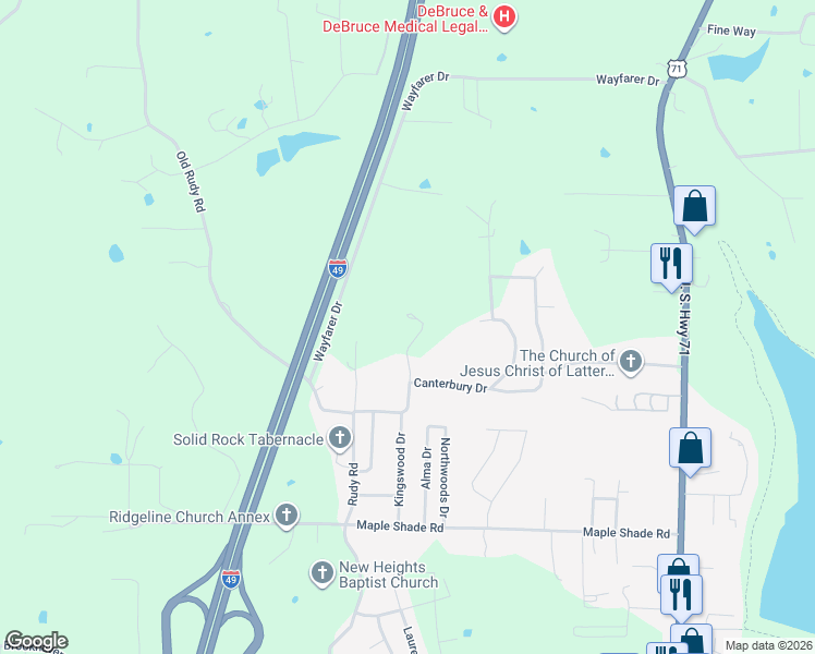 map of restaurants, bars, coffee shops, grocery stores, and more near 1808 Fairfax Street in Alma