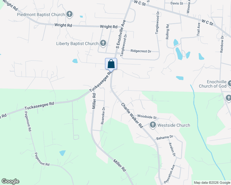 map of restaurants, bars, coffee shops, grocery stores, and more near 462 Charlie Walker Road in Kannapolis