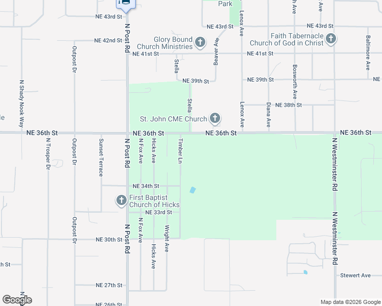 map of restaurants, bars, coffee shops, grocery stores, and more near 3604 Timber Lane in Spencer