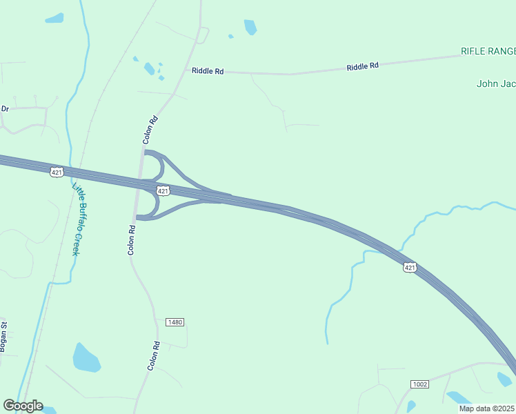 map of restaurants, bars, coffee shops, grocery stores, and more near US Highway 421 in Sanford