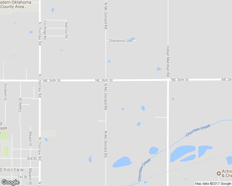 map of restaurants, bars, coffee shops, grocery stores, and more near 3434 North McDonald Road in Choctaw