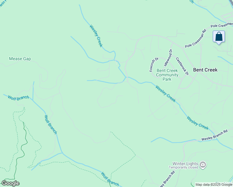 map of restaurants, bars, coffee shops, grocery stores, and more near 128 Bent Creek Preserve Road in Asheville