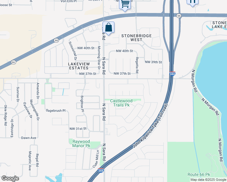 map of restaurants, bars, coffee shops, grocery stores, and more near 3509 Gunnison River Drive in Yukon