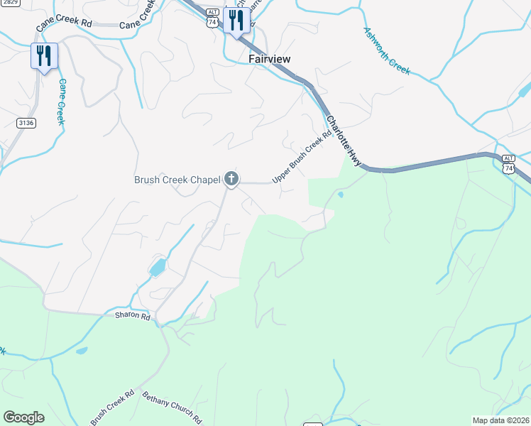 map of restaurants, bars, coffee shops, grocery stores, and more near 24 Bass Road in Fairview