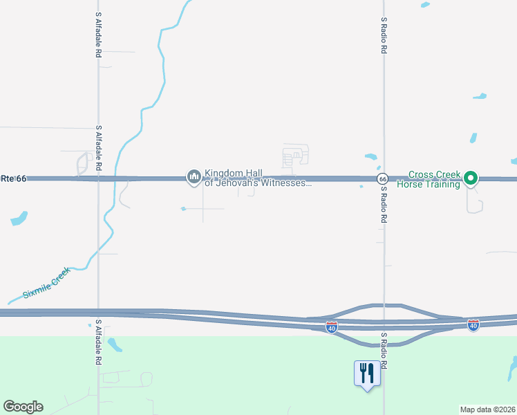 map of restaurants, bars, coffee shops, grocery stores, and more near 4010 Oklahoma 66 in El Reno