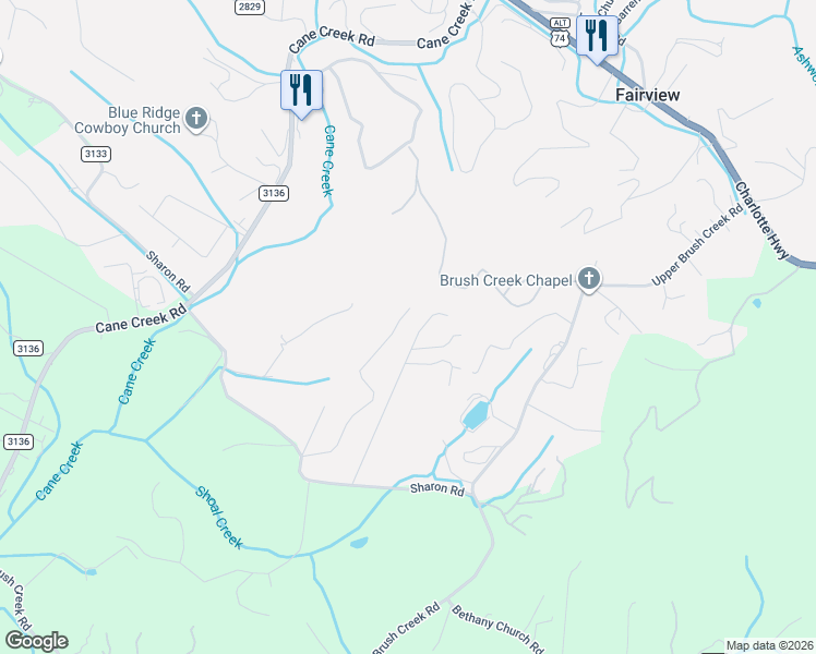 map of restaurants, bars, coffee shops, grocery stores, and more near 115 Blackberry Lane in Fairview