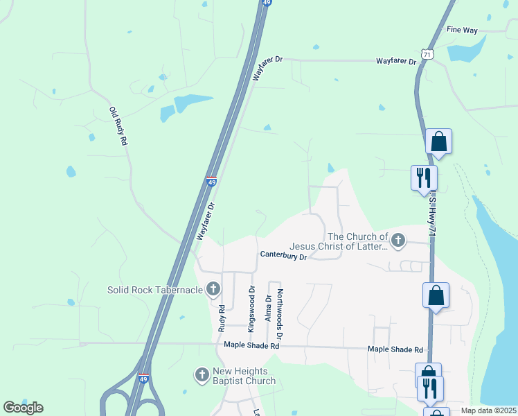 map of restaurants, bars, coffee shops, grocery stores, and more near 1808 Fairfax Street in Alma