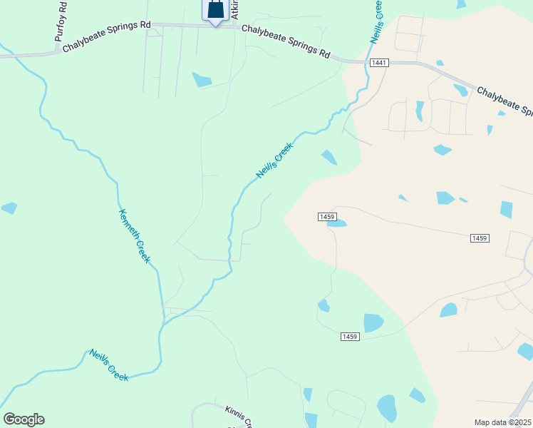 map of restaurants, bars, coffee shops, grocery stores, and more near 464 Bluff Ridge Lane in Angier