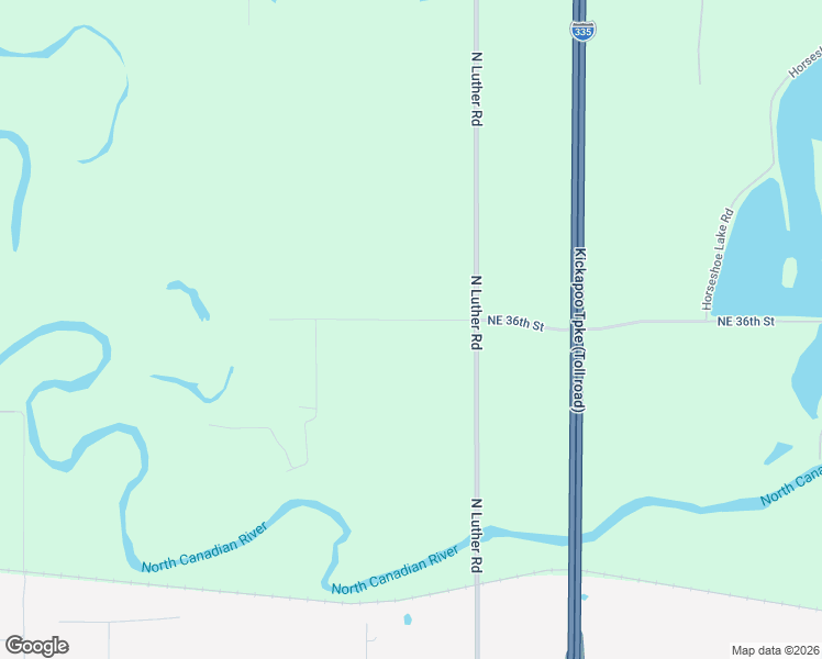 map of restaurants, bars, coffee shops, grocery stores, and more near 8400 Northeast 36th Street in Harrah
