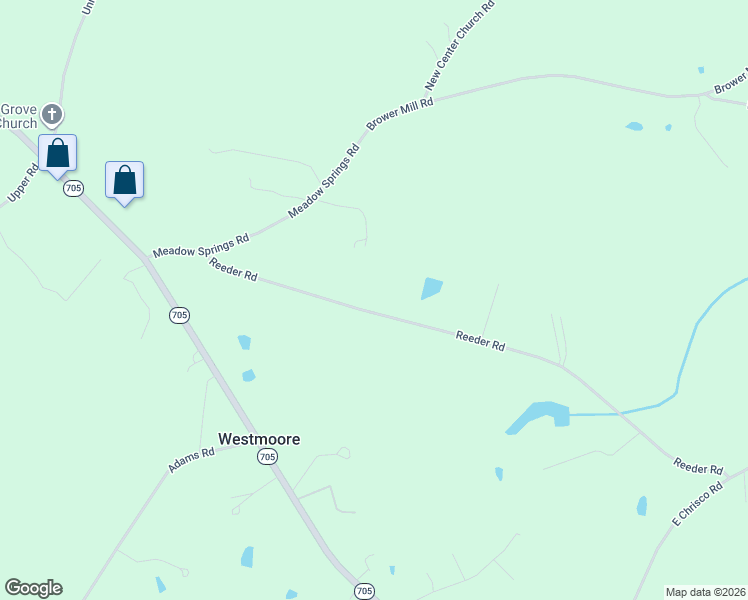 map of restaurants, bars, coffee shops, grocery stores, and more near 612 Reeder Road in Seagrove