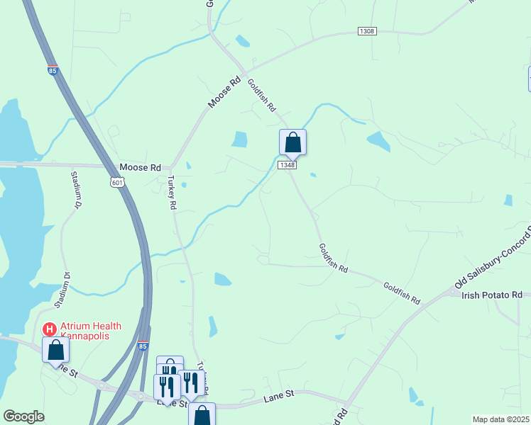 map of restaurants, bars, coffee shops, grocery stores, and more near 499 Tree Limb Ln in Kannapolis
