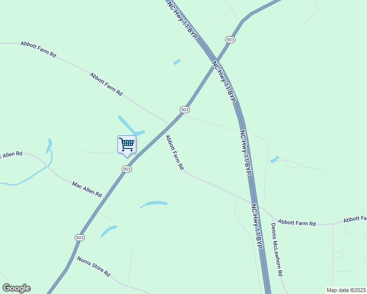 map of restaurants, bars, coffee shops, grocery stores, and more near 904 Abbott Farm Road in Ayden