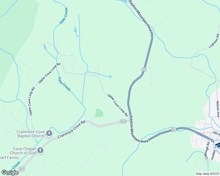 map of restaurants, bars, coffee shops, grocery stores, and more near 436 Upper Cove Loop Road in Dayton