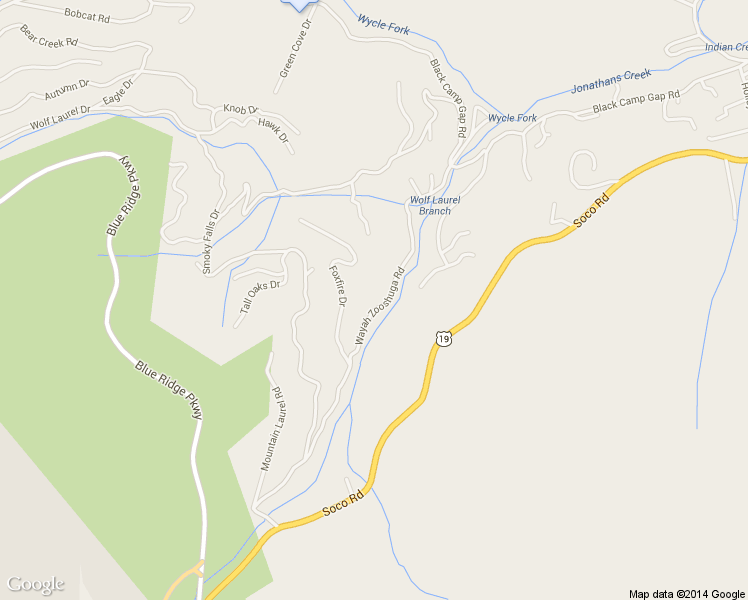 map of restaurants, bars, coffee shops, grocery stores, and more near 464 Wayah Zooshuga Road in Maggie Valley