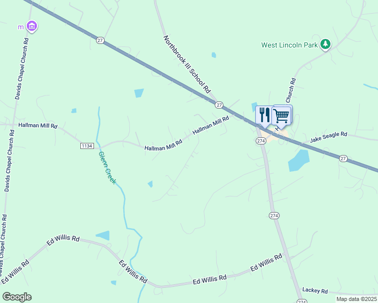 map of restaurants, bars, coffee shops, grocery stores, and more near 306 Cooper Road in Vale