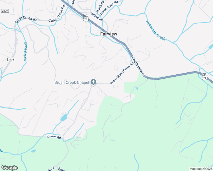 map of restaurants, bars, coffee shops, grocery stores, and more near 1329 Upper Brush Creek Road in Fairview