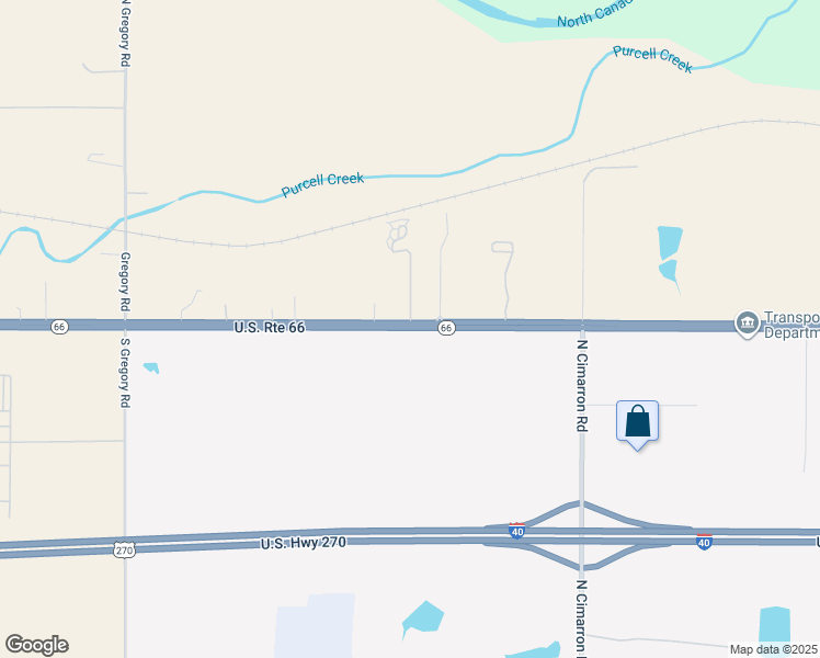 map of restaurants, bars, coffee shops, grocery stores, and more near 15645 Oklahoma 66 in Yukon