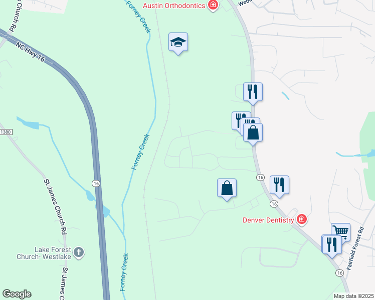 map of restaurants, bars, coffee shops, grocery stores, and more near 1307 Bryson Lane in Denver