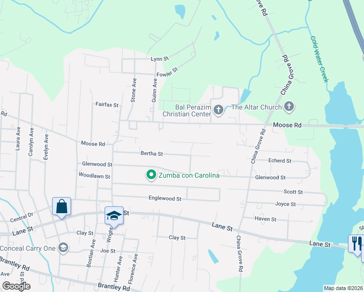 map of restaurants, bars, coffee shops, grocery stores, and more near 2162 Charles Towne Ct in Kannapolis
