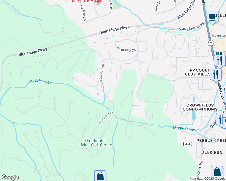 map of restaurants, bars, coffee shops, grocery stores, and more near 11 Beadle Lane in Asheville