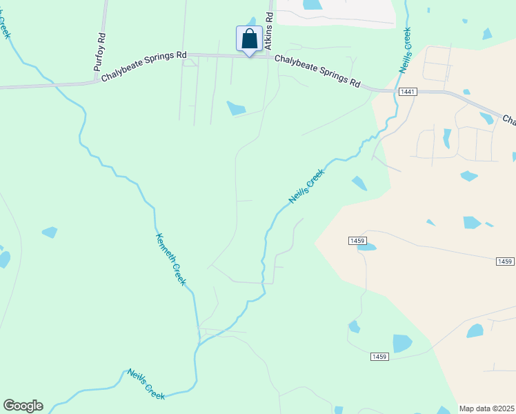 map of restaurants, bars, coffee shops, grocery stores, and more near 58 Springmoor Drive in Angier