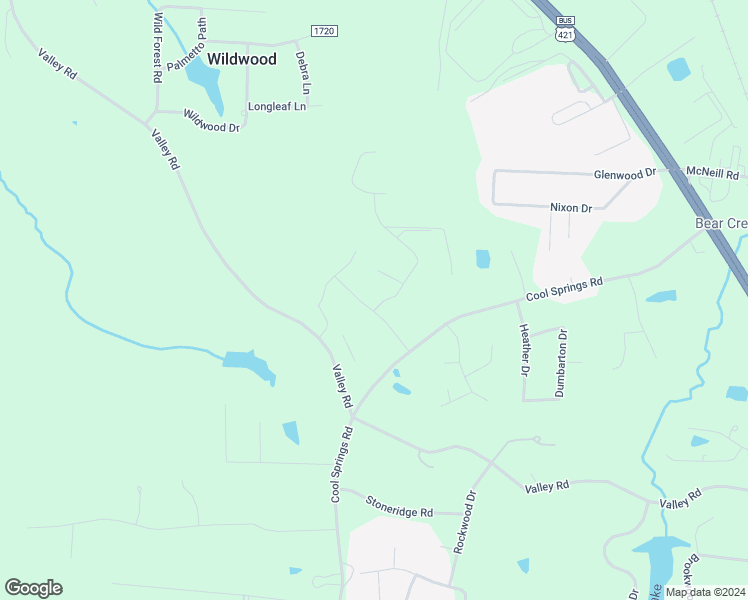 map of restaurants, bars, coffee shops, grocery stores, and more near 503 Boulderbrook Parkway in Sanford