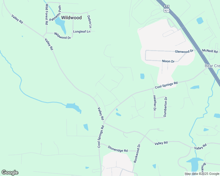 map of restaurants, bars, coffee shops, grocery stores, and more near 503 Boulderbrook Parkway in Sanford