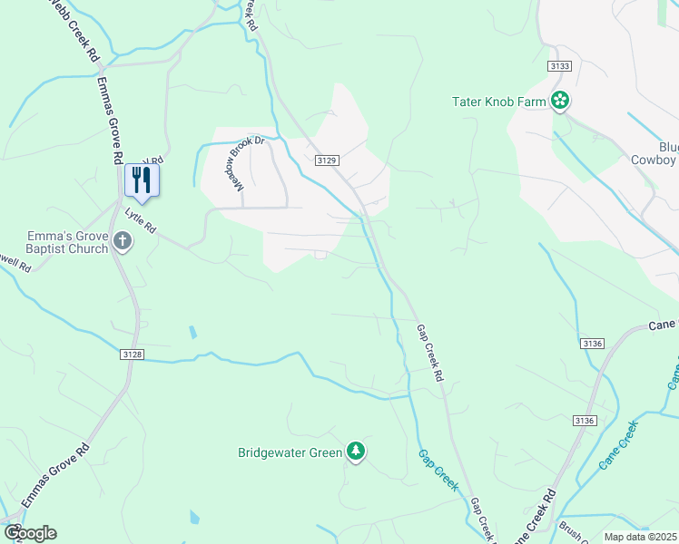 map of restaurants, bars, coffee shops, grocery stores, and more near 245 Gap Creek Road in Fletcher