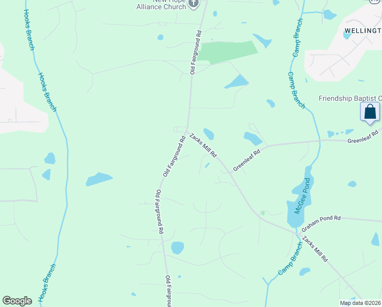map of restaurants, bars, coffee shops, grocery stores, and more near 3361 Old Fairground Road in Angier