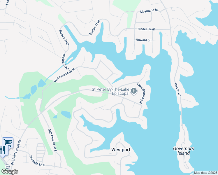 map of restaurants, bars, coffee shops, grocery stores, and more near 4517 Lake Shore Road North in Denver