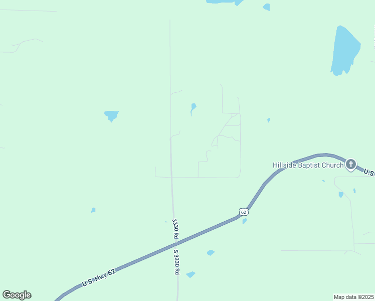 map of restaurants, bars, coffee shops, grocery stores, and more near 103794 3330 Road in Harrah