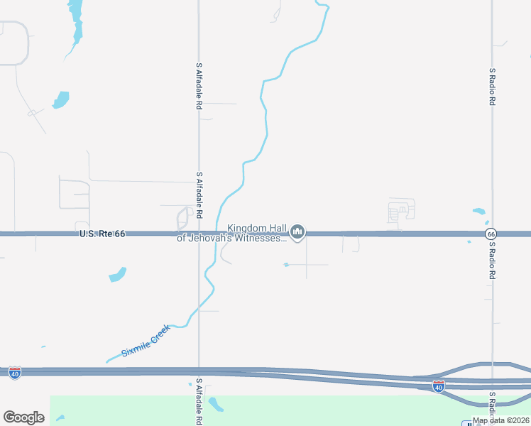 map of restaurants, bars, coffee shops, grocery stores, and more near 2402 South Alfadale Road in El Reno
