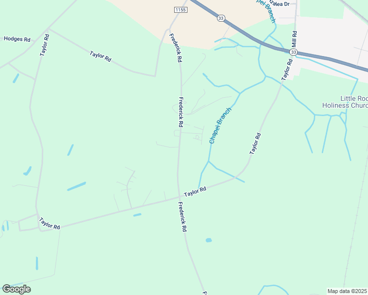 map of restaurants, bars, coffee shops, grocery stores, and more near 2450 Frederick Road in Chocowinity