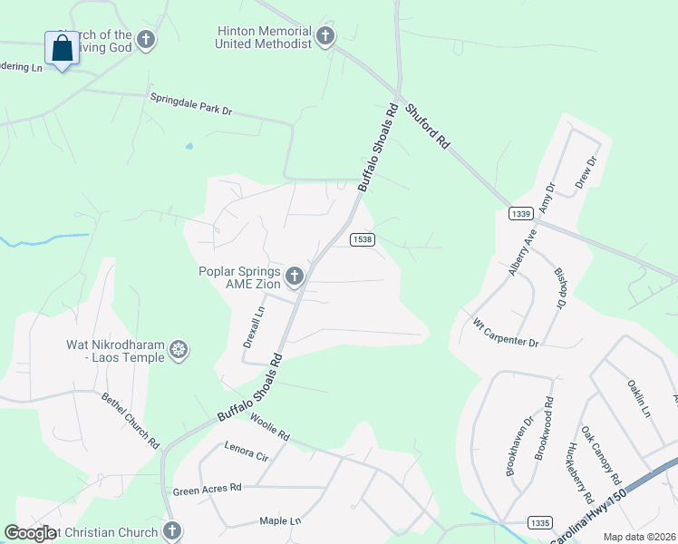 map of restaurants, bars, coffee shops, grocery stores, and more near 1774 McClain Trail in Lincolnton