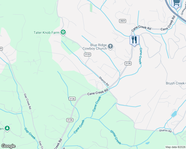 map of restaurants, bars, coffee shops, grocery stores, and more near 234 Sharon Road in Fairview
