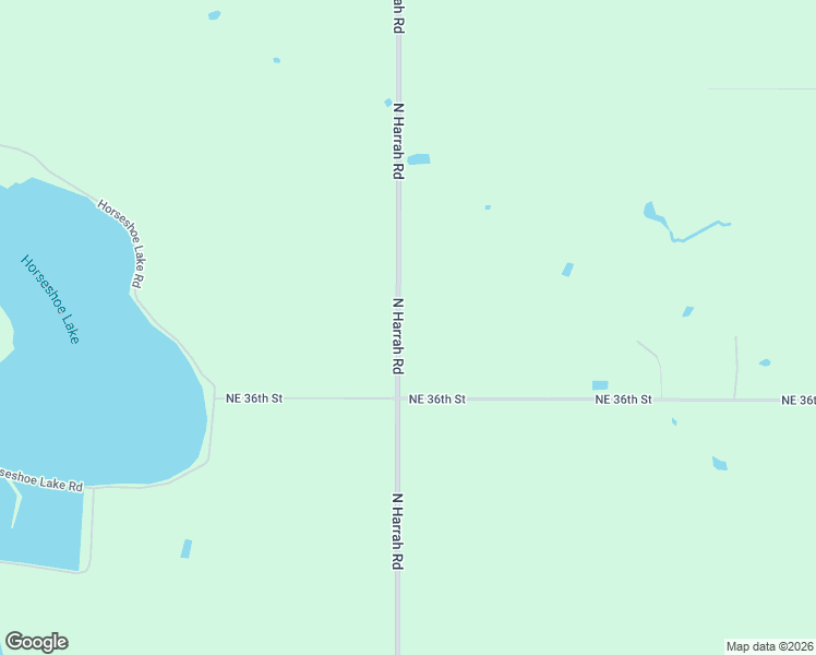 map of restaurants, bars, coffee shops, grocery stores, and more near 3600-4998 North Harrah Road in Harrah