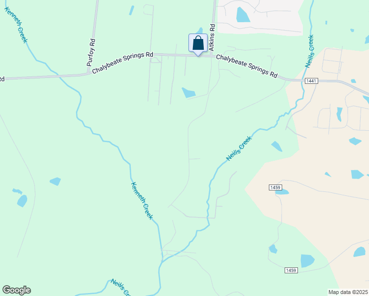 map of restaurants, bars, coffee shops, grocery stores, and more near 494 Cross Link Drive in Angier