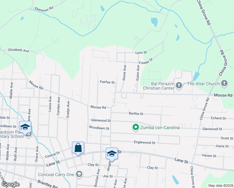 map of restaurants, bars, coffee shops, grocery stores, and more near 2111 Moose Road in Kannapolis