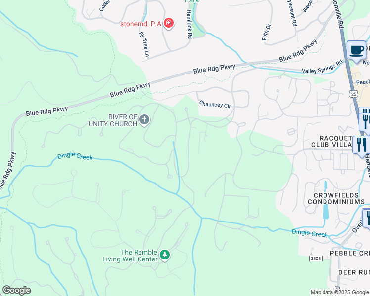 map of restaurants, bars, coffee shops, grocery stores, and more near 28 Beadle Lane in Asheville